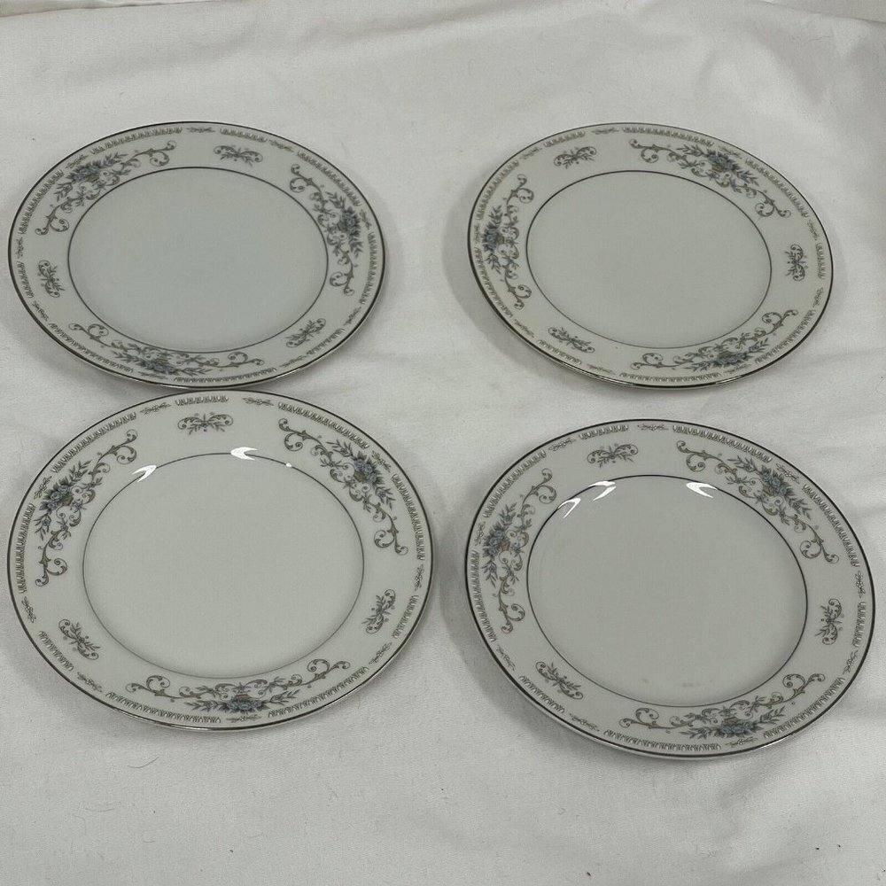 4 pc Set Wade Fine Porcelain China DIANE Pattern 6.5" Bread Dessert Plates Japan